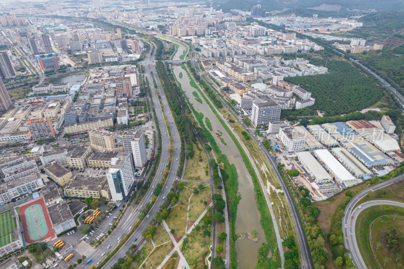 深圳左岸科技公园航拍图