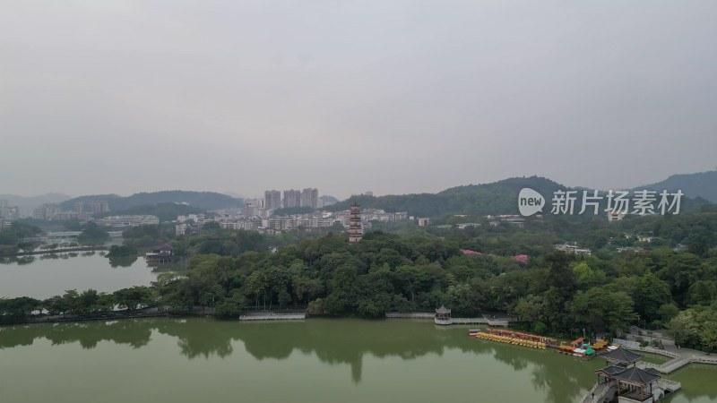 航拍惠州西湖景区