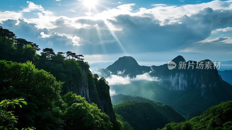 山间湖泊自然绝美风景