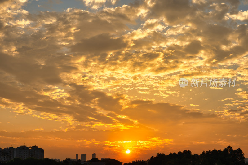 湖北武汉金银湖夕阳景色