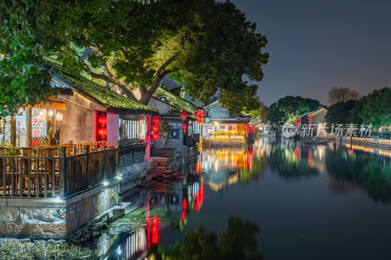 江南水乡西塘古镇夜景