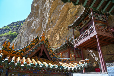 山西悬空寺 屋檐建筑细节