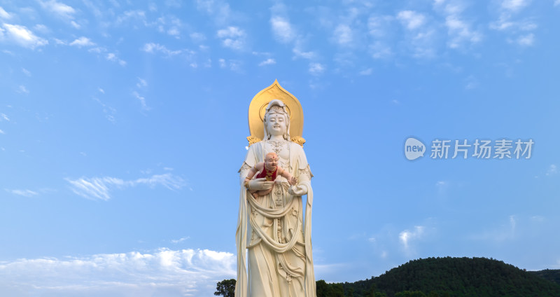 洛阳旅游灵山寺求子观音雕像