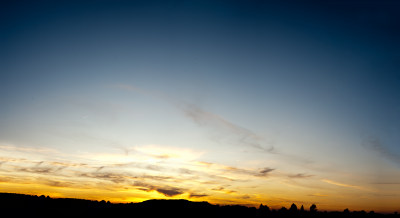 全景傍晚天空