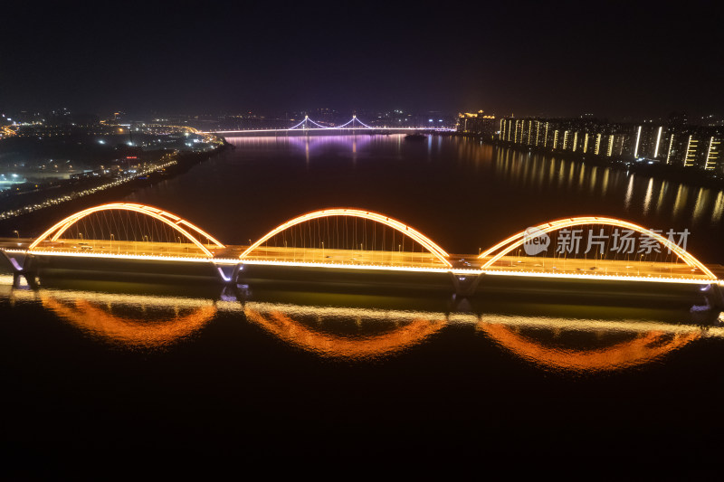 长沙湘江福元路大桥夜景