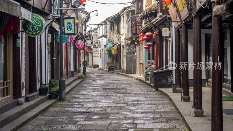 绍兴仓桥直街江南水乡风景