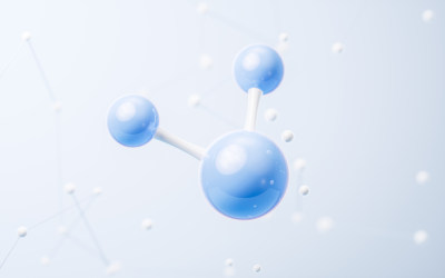 分子与生物科技概念3D渲染