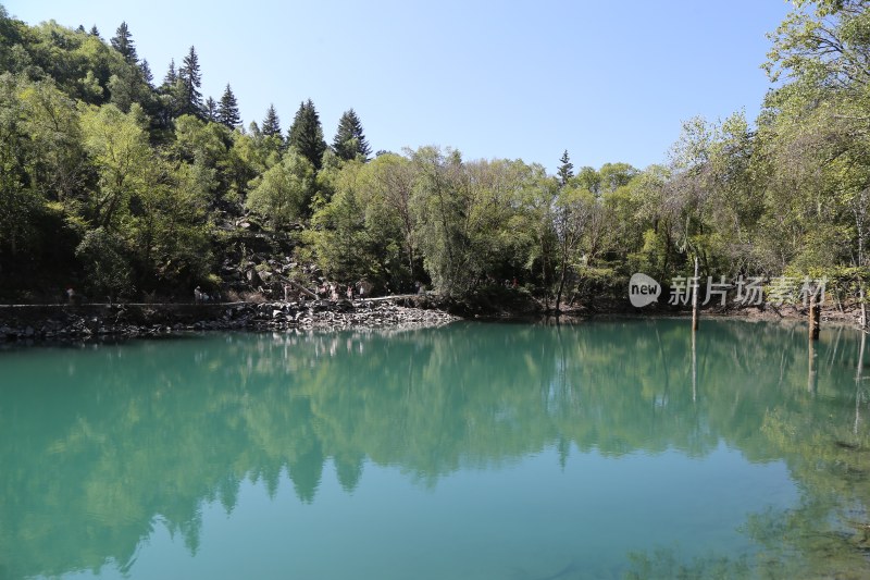 四川阿坝州茂县叠溪镇松坪沟景区风景