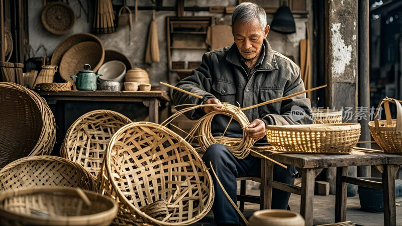 竹编工艺匠心独具传统非遗手工