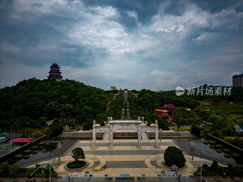 江西九江城市风光旅游景区航拍图