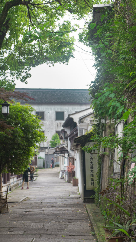 绍兴仓桥直街江南水乡风景