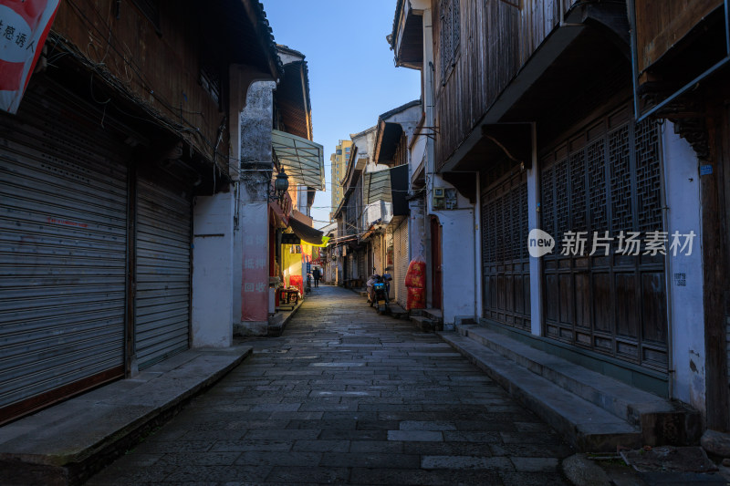 天台县古色古香的老旧街道