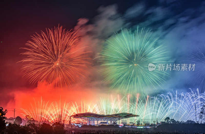 浏阳天空剧场烟花表演