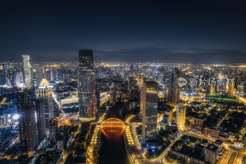 天津城市天际线夜景