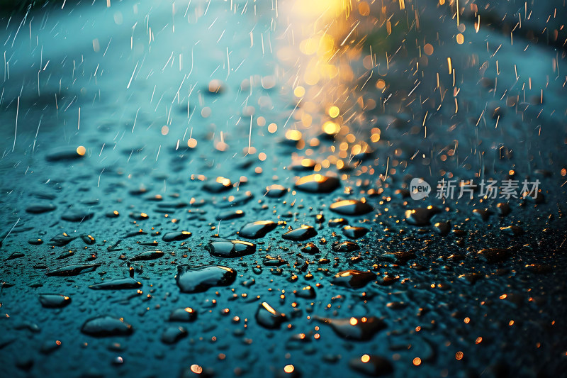 自然风景植物背景雨水