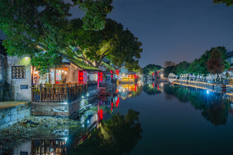 江南水乡西塘古镇夜景