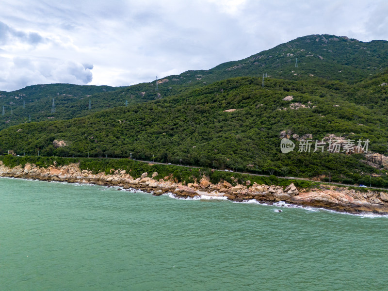 海岛海边风光航拍图