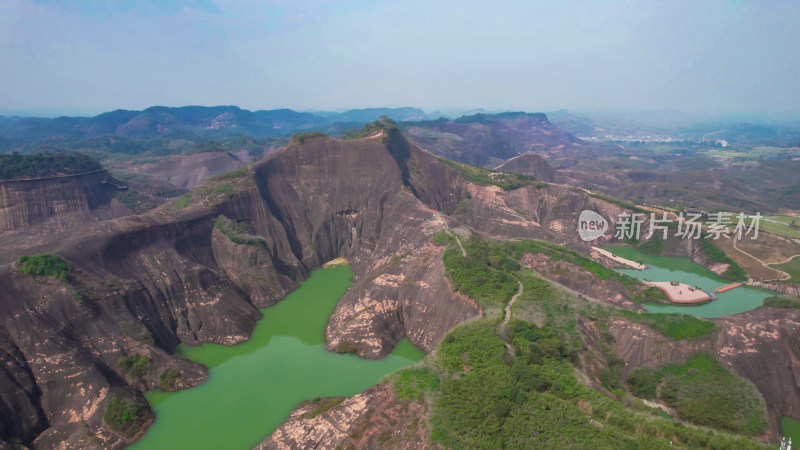 郴州高椅岭丹霞地貌风景区航拍图