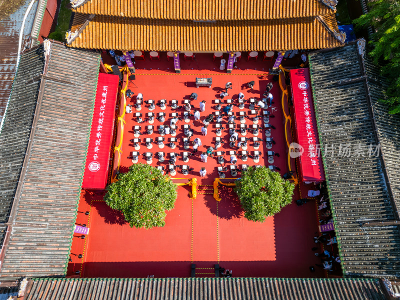 海南三亚崖州古城高视角历史文化航拍全景