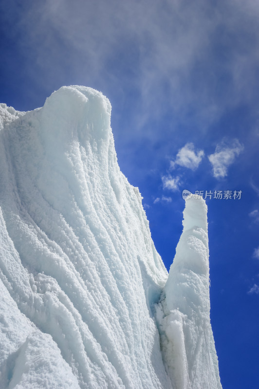 西藏日喀则希夏邦马峰北坡冰川自然风景