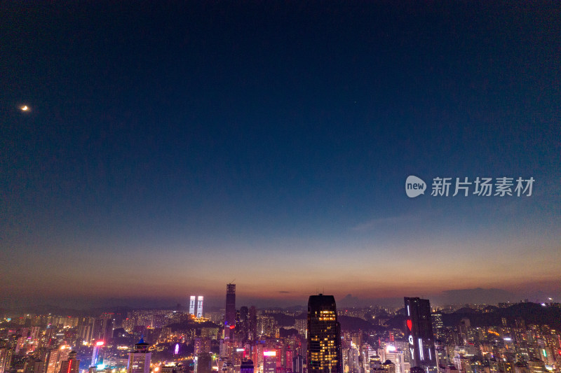 贵阳城市夜景灯光航拍摄影图