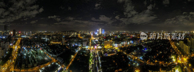 江苏无锡城市夜景全景图