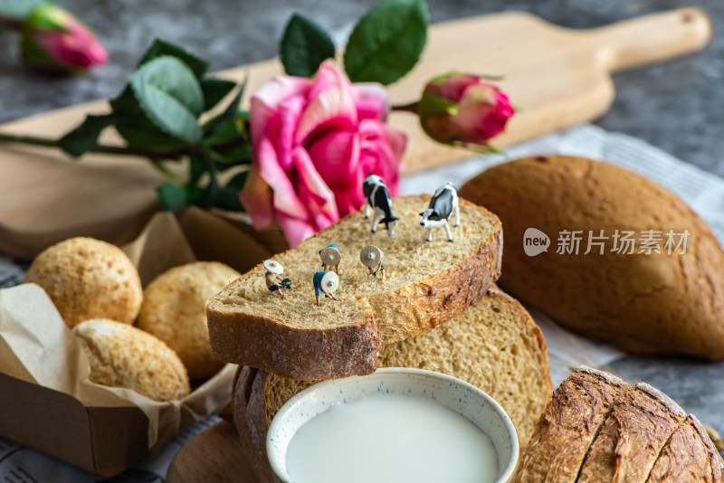 餐饮美食-全麦早餐面包