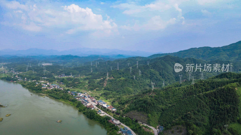 祖国大好河山青山绿水自然风光航拍图