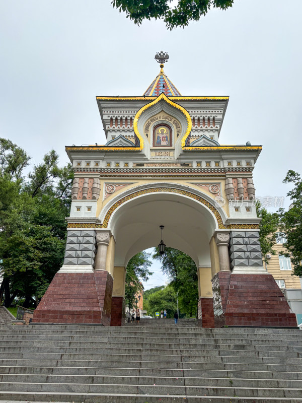 俄罗斯远东地区海参崴的凯旋门