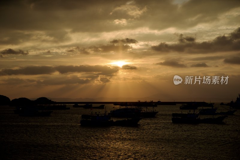 海上日出 夕阳