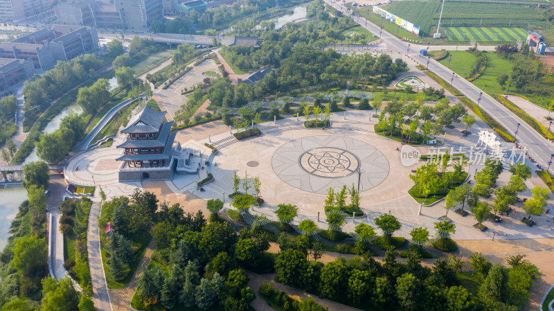 武功县后稷广场航拍