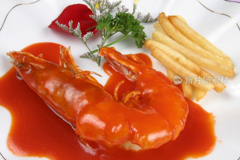 茄汁焗大明虾