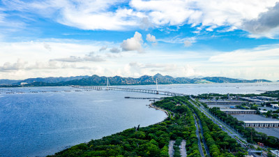 深圳城市风光航拍全景图