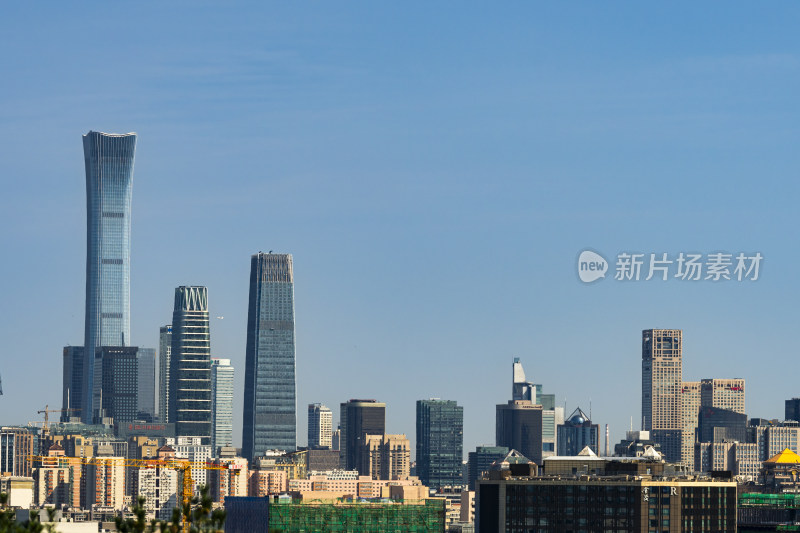 北京现代化城市高楼建筑全景