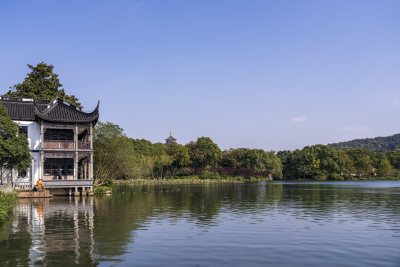 杭州西湖花港观鱼马一浮纪念馆