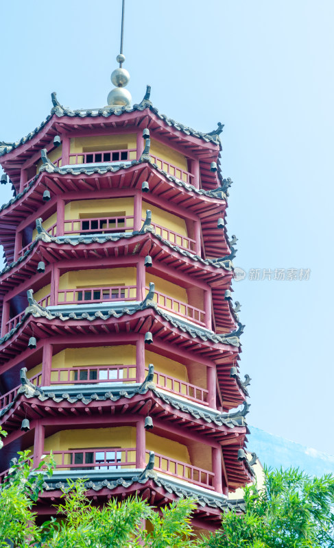 中国青岛方特的金山寺宝塔