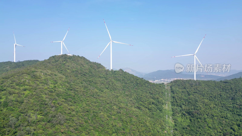 航拍新能源风力发电