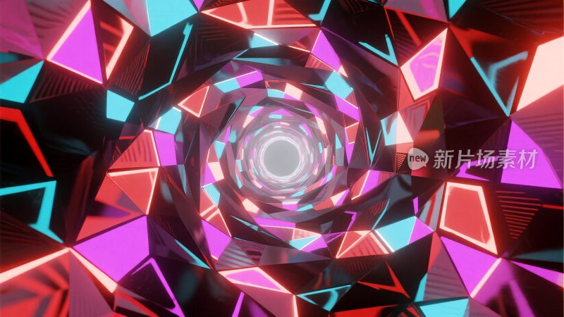 抽象几何隧道光影素材