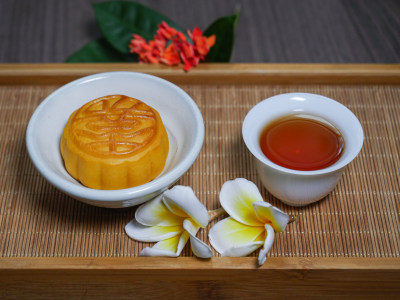 广式月饼特写