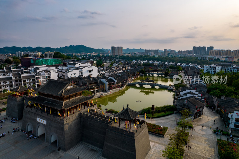 崇左市太平古城太平府4a景区航拍摄影图