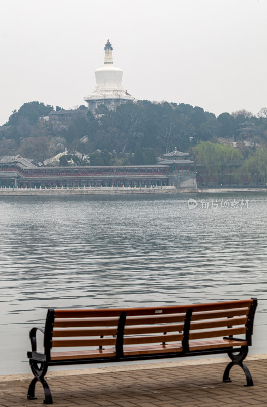 北京北海公园白塔建筑景观