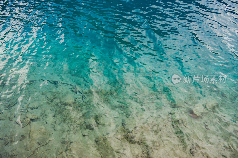 九寨沟的清澈湖水景观