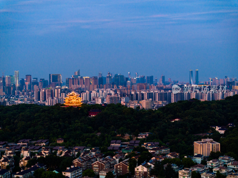 中国杭州西湖城隍阁夜景