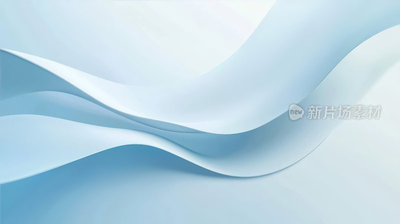 蓝色背景抽象波浪流动线条科技感绚丽壁纸