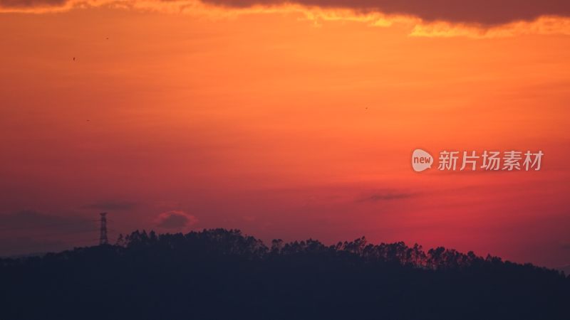 山峰太阳唯美日出日落阳光红色太阳清晨阳光