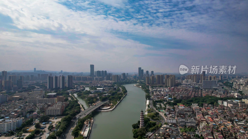 广东东莞城市建设城市大景航拍图