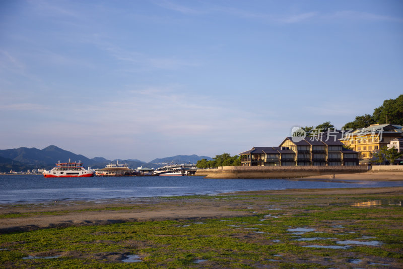 宫岛退潮自然风景