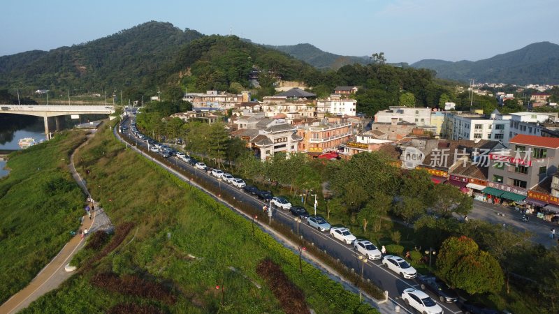 广东广州：增城区正果镇正果老街城市风光