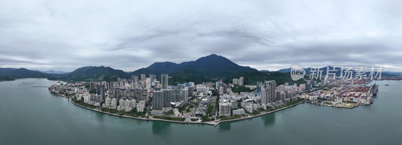 深圳盐田区航拍全景图