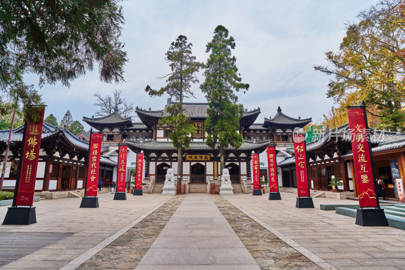 秋天的杭州径山寺